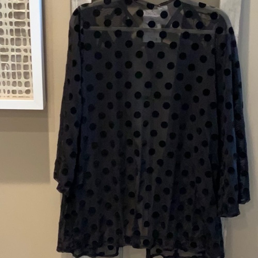 NWT Mesh Topper with Polka Dots - Picture 4 of 5